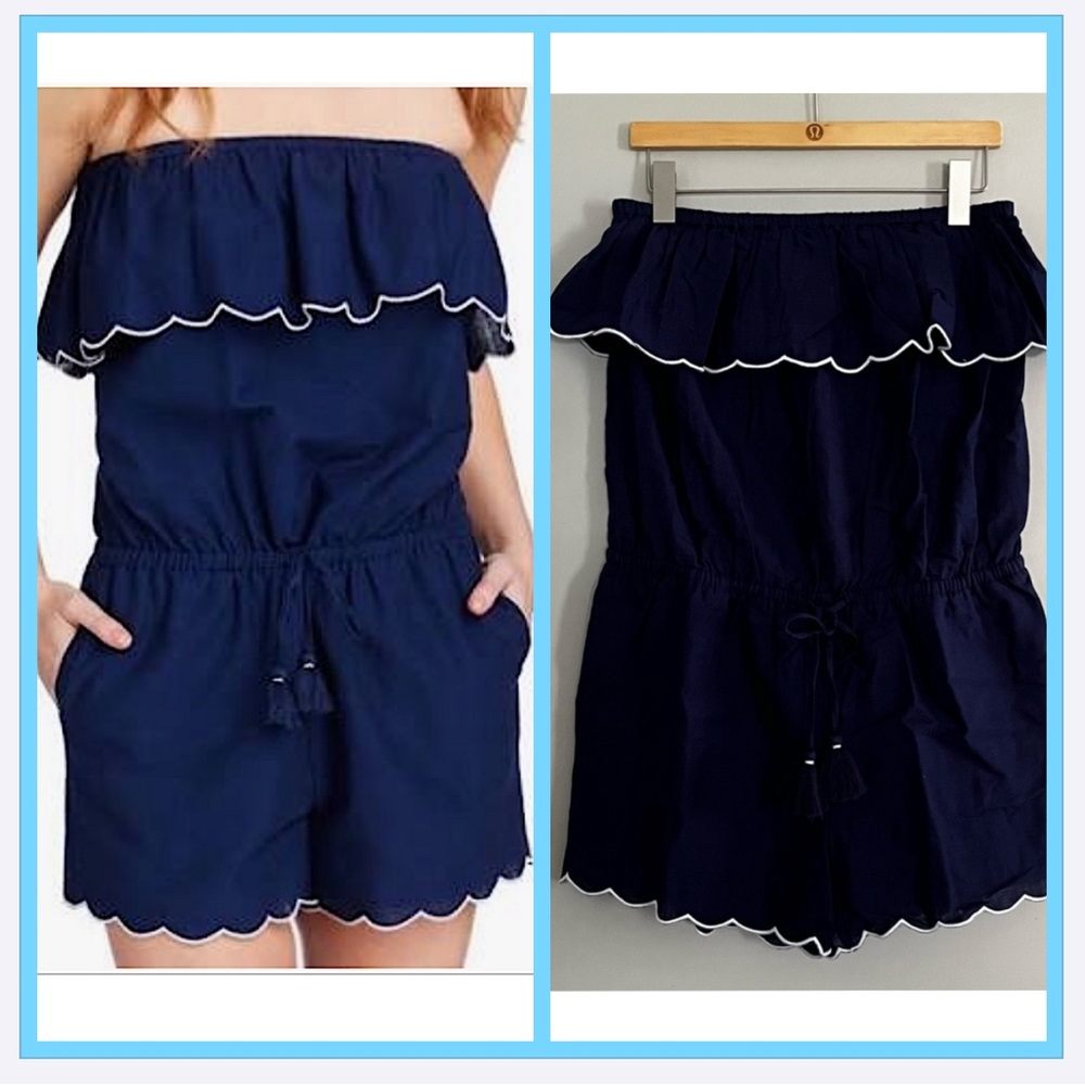 VINEYARD VINES | Medium | Scalloped Romper | NWT